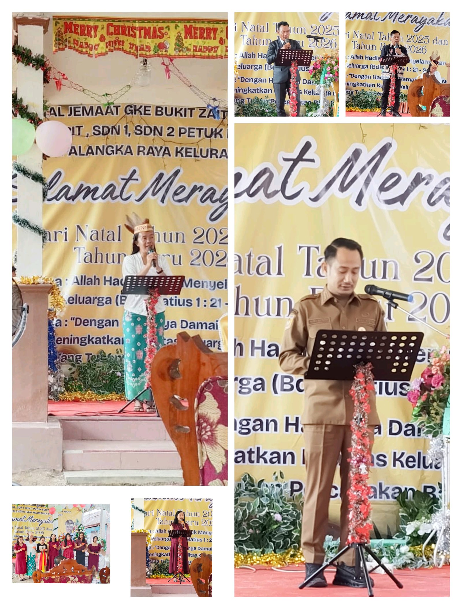 Ibadah dan Perayaan Natal Jemaat GKE Bukit Zaitun bersama ASN Se Kecamatan Rakumpit, SD, SMP dan SMAN 7 Palangka Raya di Kelurahan Petuk Bukit Tahun 2025