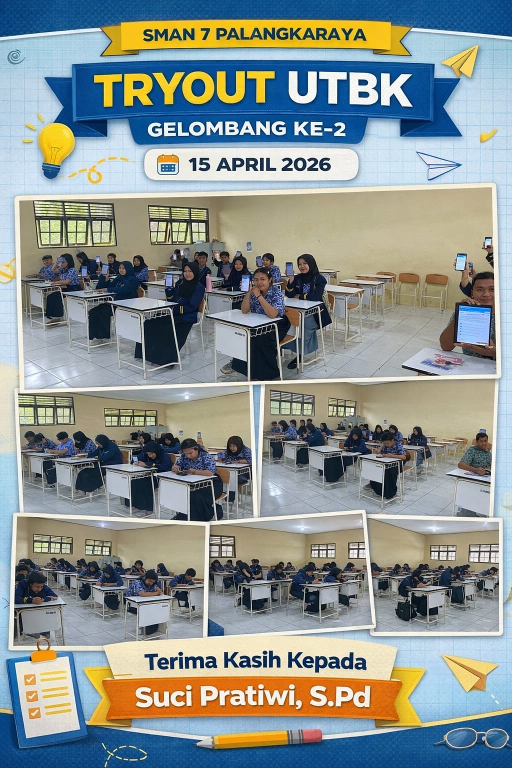Pelaksanaan Kegiatan Tryout UTBK Gelombang 2 SMAN 7 Palangka Raya Tahun 2026